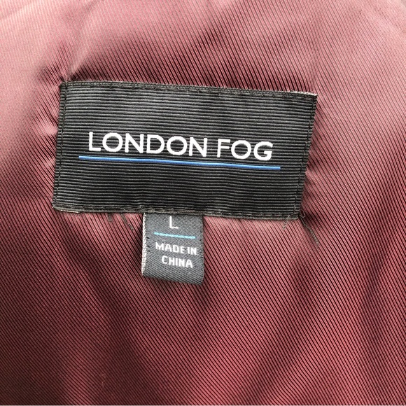 London Fog Mens Wool Blend Coat Charcoal Gray - Picture 7 of 12